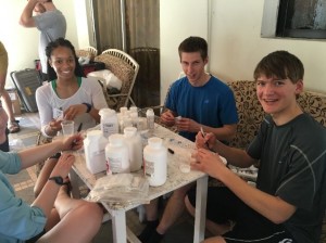 Haiti- Students making preparations 2016